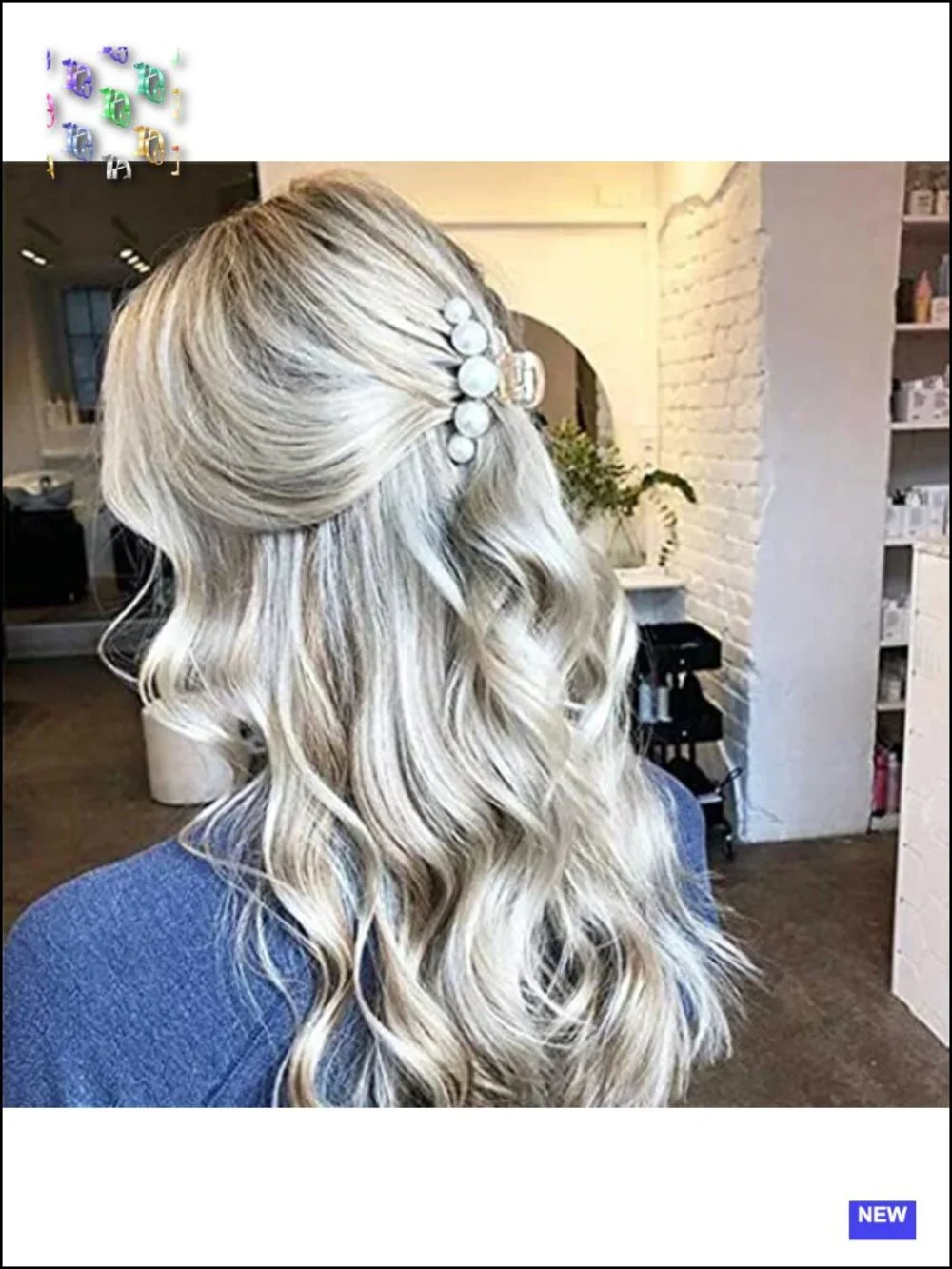 Pearl Hair Claw Clamps Set Non Slip Hair Barrettes